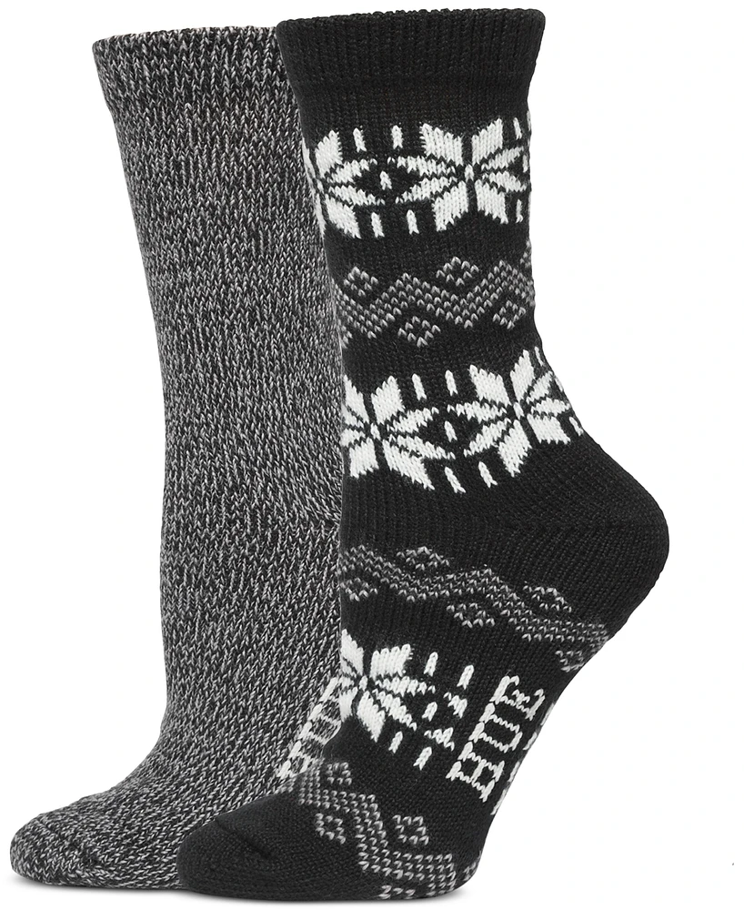 Hue Women's Nordic Snowflake Boot Socks, Pack of 2