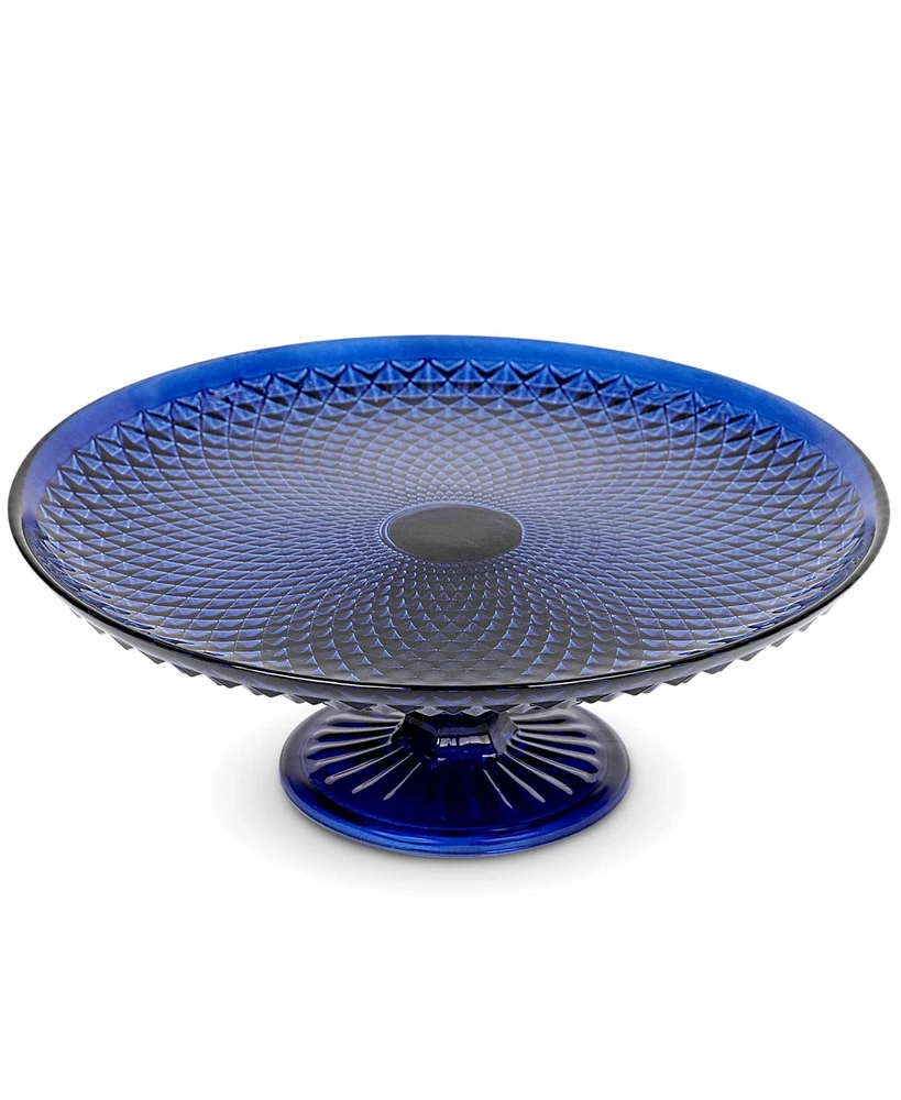 Amici Home Diamond Footed Glass Cake Stand