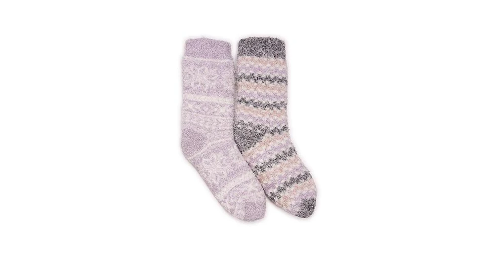 Muk Luks Women's 2 Pack Cozy Cabin Sock