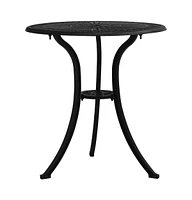 vidaXL Patio Table 24.4"x24.4"x25.6" Cast Aluminum