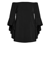 City Chic Women's Romantic Sleeve Dress