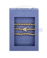 Unwritten Cubic Zirconia Bubble Initial Stretch Bracelet Set