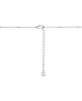 Unwritten Cubic Zirconia Bubble Initial Pendant Necklace