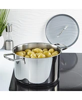 BergHOFF DiNA Helix 4pc Recycled 18/10 Stainless Steel Stockpot Set, Glass Lids