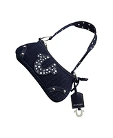 True Religion Studded Horseshoe De True Religion Horseshoe Denim shoulder bag