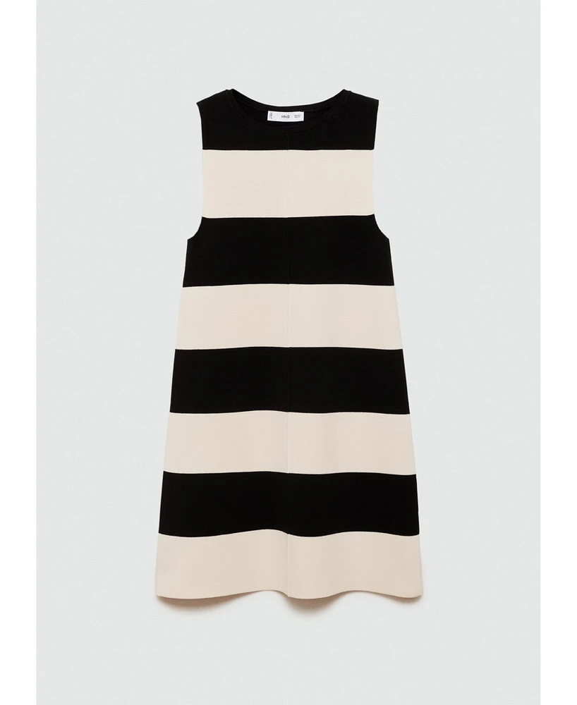 Mango Women's Short-Striped Knitted Dress