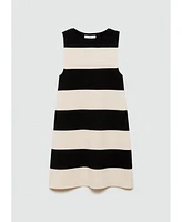 Mango Women's Short-Striped Knitted Dress