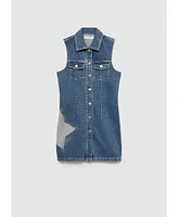 Mango Women's Star Denim Dress