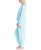 Ocean Pacific Women's Printed Waffle-Knit Pajama Set