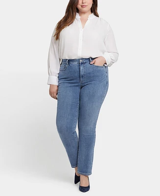 Nydj Plus High Rise Marilyn Straight Jeans