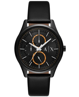 A|X Armani Exchange Men's Quartz Multifunction Leather Watch 42MM