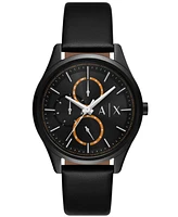 A|X Armani Exchange Men's Quartz Multifunction Leather Watch 42MM