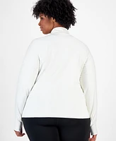 Id Ideology Plus Soft Flex Solid Full-Zip Jacket, Created for Macy's