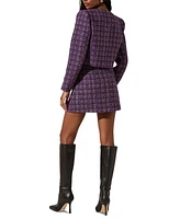 Astr the Label Women's Covina Tweed Mini Skirt