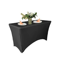 Slickblue 48x30x30-Inch Rectangular Spandex Tablecloth Stretch Fit, Wrinkle-Resistant, Ideal for Event Tables