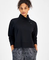 Id Ideology Women's Snap-Mock-Neck Pullover Top, Created for Macy's