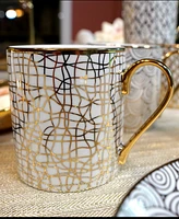 Certified International Mosaic 6-Pc. Gold Plated Mugs