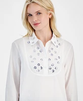 Tommy Hilfiger Women's Cotton Embellished Shirt