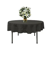 Slickblue 72" Round Tablecloth, Elegant Polyester Poplin for Events & Dining