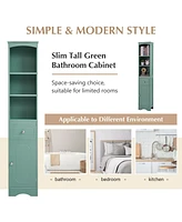 Slickblue Tall Bathroom Cabinet Slim and Space-Saving Storage Solution