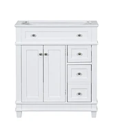 Slickblue 30" Bathroom Vanity Cabinet Without Sink for Customizable and Modern Storage Solutions