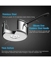 Cook N Home 10-Piece Stainless Steel Cookware Sets with Stay-Cool Handles