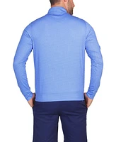 Men's Blue Tees Printed Performance Quarter Zip