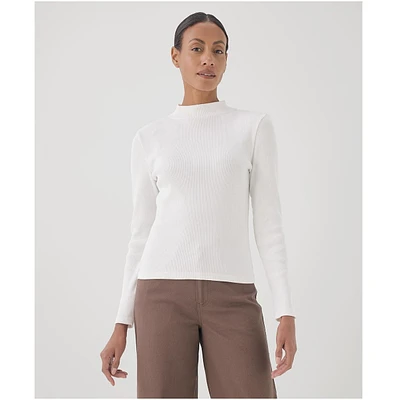 Pact Women's Organic Cotton Favorite Rib Mockneck Top