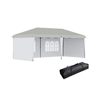 Slickblue 10' x 20' Pop-Up Canopy Party Tent with 4 Sidewalls for Complete Coverage