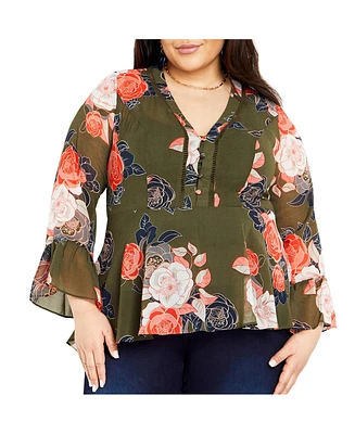 City Chic Plus Size Mya Wrap Top