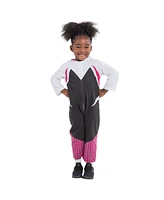 Marvel Little Girls Spider-Man Spider-Gwen Zip Up Cosplay Coverall