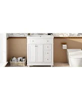 Slickblue 30-Inch Bathroom Vanity Cabinet with Sink Combo Set