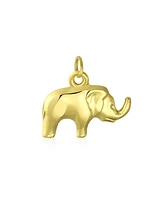 Bling Jewelry 14K Yellow Real Gold Good Luck Elephant Pendant For Women FNo Chain