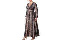 Kiyonna Plus Kelsey Long Sleeve Maxi Dress