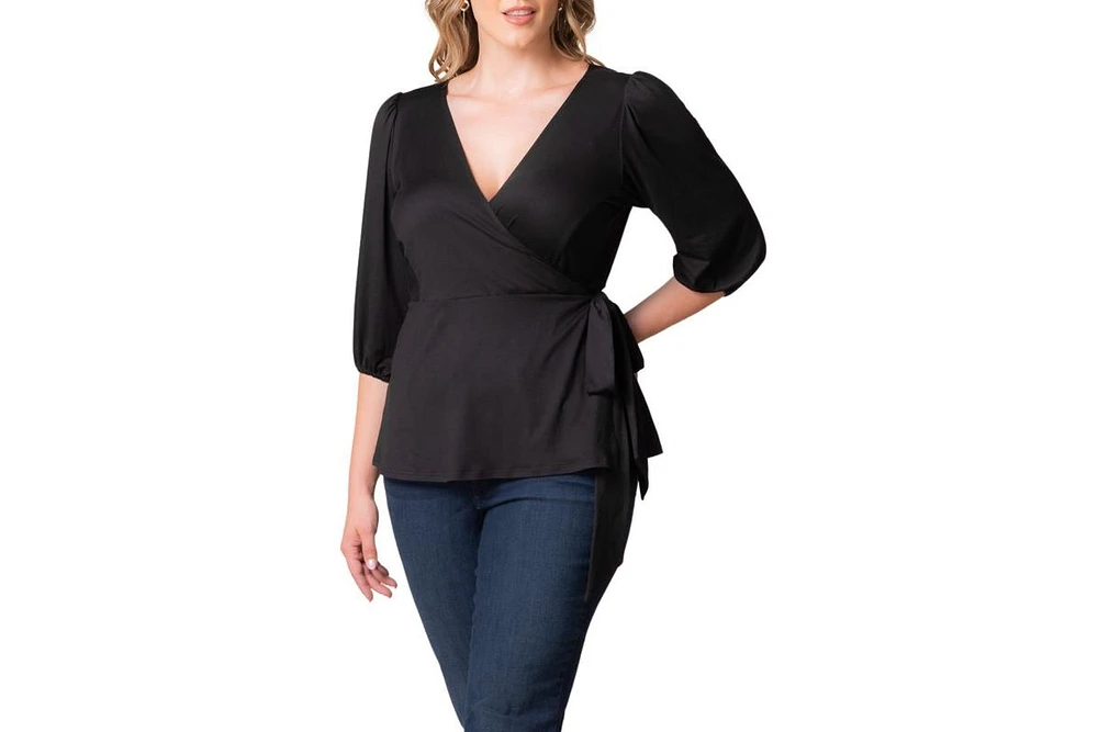 Kiyonna Plus Nina V-Neck Wrap Top