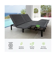 Cariloha Resort Adjustable Mattress Base | Split King | 6", 9", 12" | Viscose Material | Multiple Adjustments, 4 Usb Ports, Led Lighting