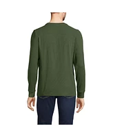 Lands' End Men's Long Sleeve Rib Henley