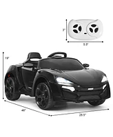 Costway 12V Kids Ride On Car 2.4G Rc Electric Vehicle w/ Lights MP3 Openable Doors