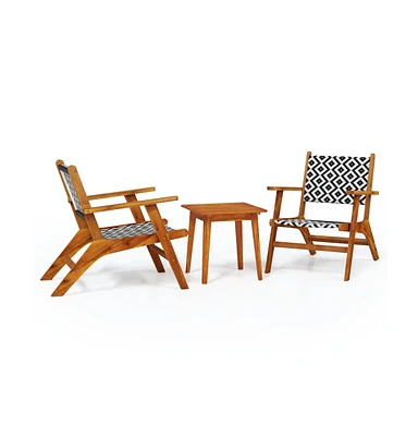 vidaXL 3 Piece Bistro Set Solid Acacia Wood