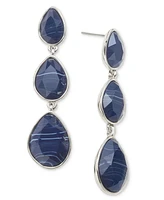 Style & Co Pear-Shape Stone Triple Drop Earrings, Created for Macy's