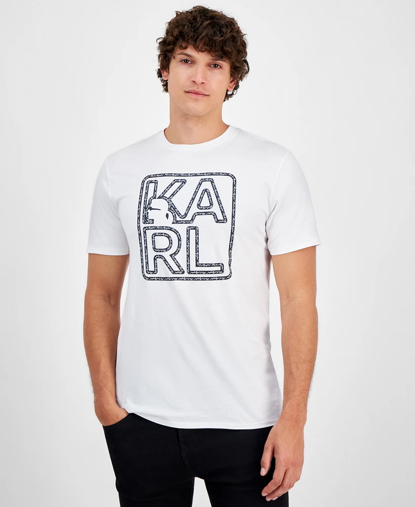 Karl Lagerfeld Paris Men's Slim-Fit Chain Logo T-Shirt