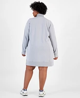 Id Ideology Plus Size Fleece 1/4-Zip Dress, Created for Macy's