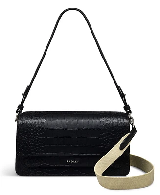 Radley London Leather Lane Faux Croc Shoulder Bag