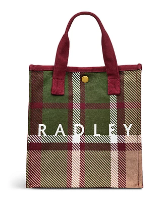 Radley London Autumn Check Open Top Small Grab Bag