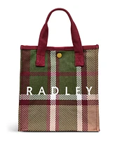 Radley London Autumn Check Open Top Small Grab Bag