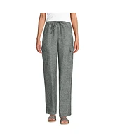 Lands' End Men's Women's High Rise Drawstring Linen Cargo Pants