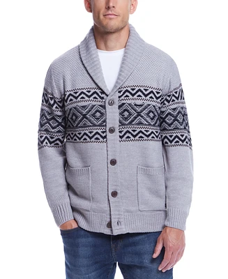 Weatherproof Vintage Men's Norwegian Cardigan Sweater