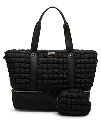 Madden Girl Katy Quilted Nylon Weekender Bag