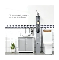 Slickblue Grey Bathroom Storage Cabinet – Stylish and Functional Organizer for Bathroom Essentials