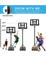 Slickblue Portable Basketball Hoop with Height Adjustable Feature